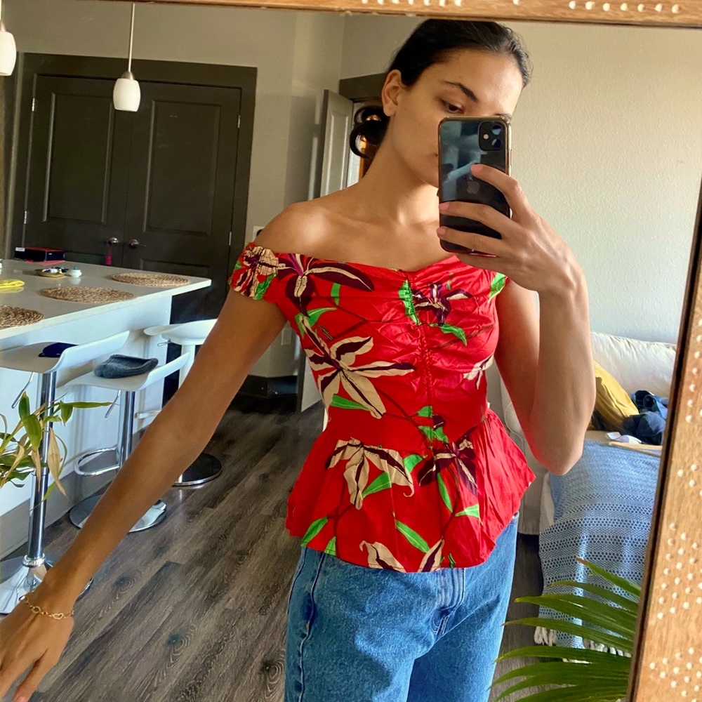 ZARA OFF THE SHOULDER TOP